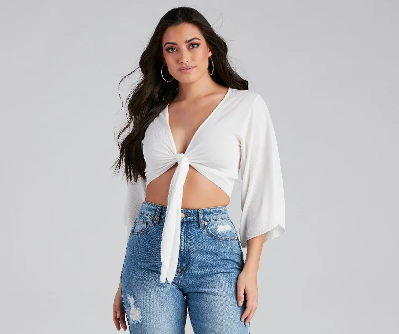 Beachside Beauty Tie-Front Top