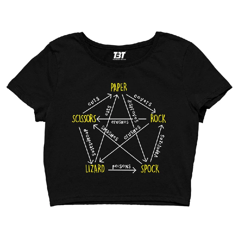 The Big Bang Theory Crop Top - Rock Paper Scissors