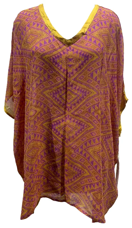 PRG5438 Sheer Avatar Pure Silk Short Kaftan Tunic