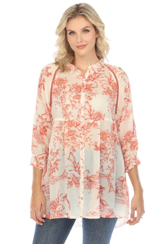 Johnny Was Spring Firebird Adonia Tunic Top C29324B1 Boho Chic