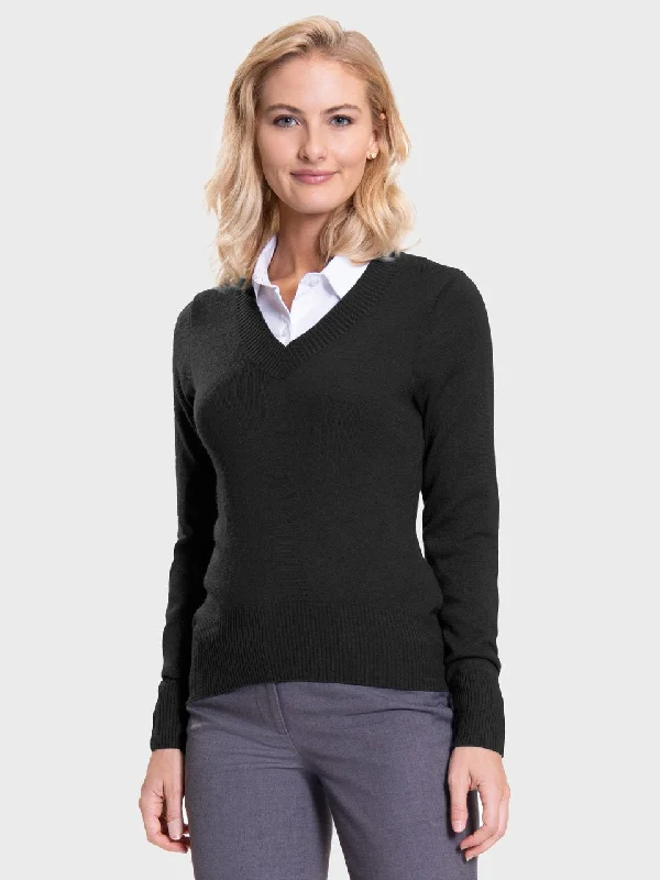 Ladies' Favorite V-Neck Sweater - Black