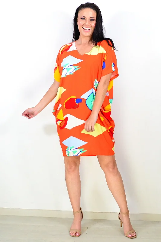 Orange Candy Lane Tunic Dress