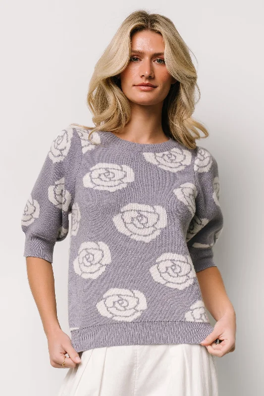 Belle Sweater Top | Dusty Lavender