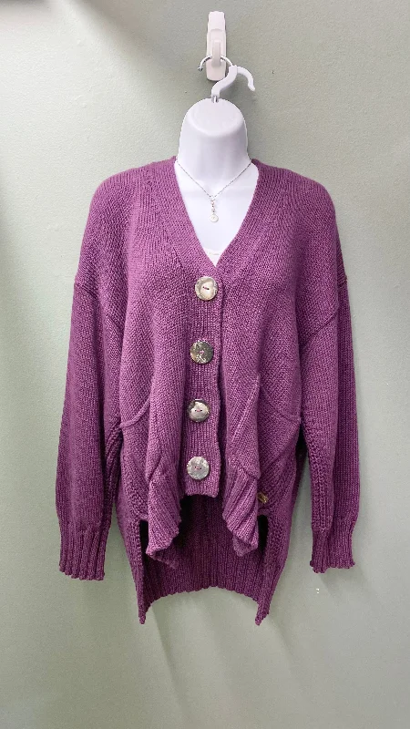 ** Shannon Passero Eggplant Cardigan Sweater