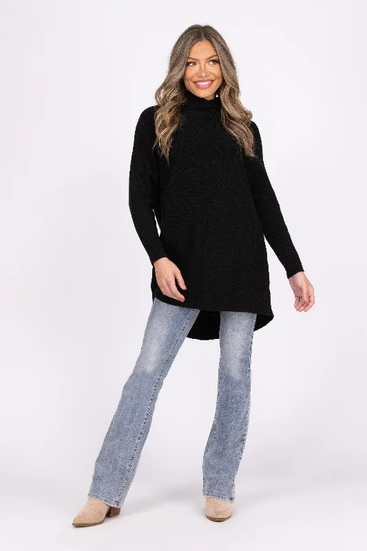 Spoken For Women's Rib Knit Oversized Cowl Neck Tunic Sweater