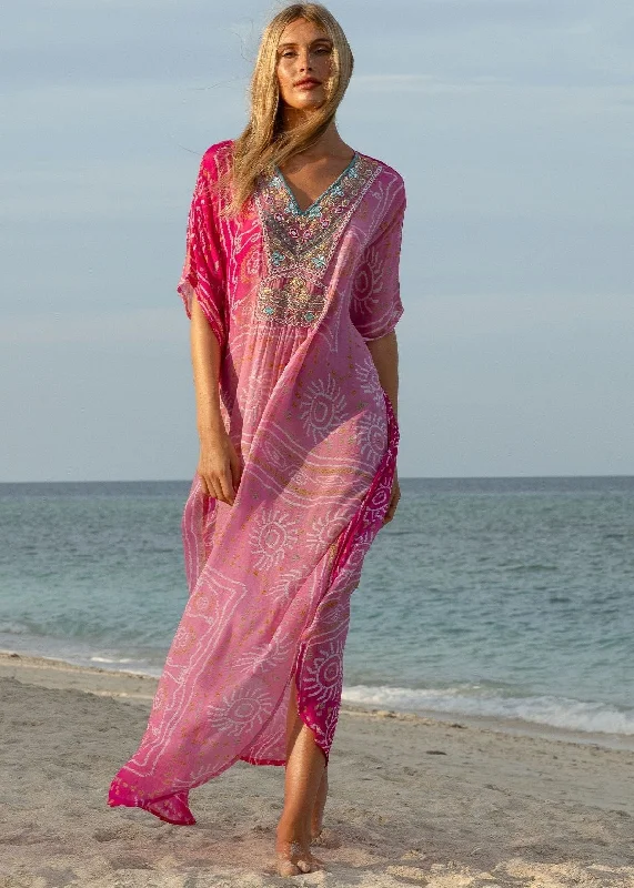 Maxi Kaftan Tessa in Ombre Pink