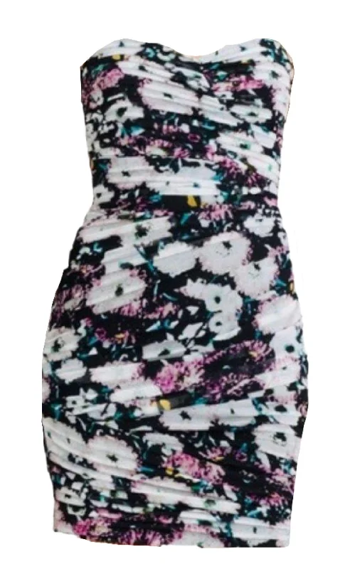 Winnie Strapless Floral Print Dress