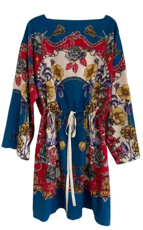 Boudoir Printed Wool-Twill Kaftan Dress